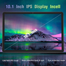Load image into Gallery viewer, BAIWOYER Latest Android 15 Tablet, 128GB ROM+16GB RAM+1TB Expand, 10.1 inch Tablet, 5G WiFi, T606 Octa-Core, 3- Camera , Incell IPS Screen, 8000mAh, Tablet with Keyboard, case, stylus, Dual speakers