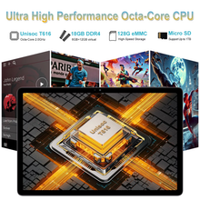 Load image into Gallery viewer, 11 inch Tablet with Keyboard Android 14 2000*1200 2K Display Tablets PC, T616 Octa-Core 2.0GHz, 18GB RAM 128GB ROM 1TB Expandable, 5M+5M+13MP AI Camera, 9000mAh Battery, With Case, Pen