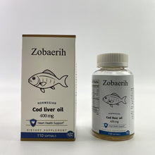 Load image into Gallery viewer, Zobaerih Cod liver oil - Cod Liver Oil, Omega-3s + A & D3, Wild-Caught Norwegian Arctic Cod-Liver Oil, Sustainably Sourced Nordic Fish Oil Liquid, Green Apple