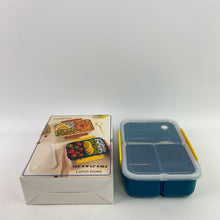 Load image into Gallery viewer, Lunch365+ Lunch boxes,Lunch Box,Bento Box Adult,Leakproof Lunch Containers for Adults/Kids/Toddler,1200ML-3 Compartments bento Lunch box with Utensil,Microwave & Dishwasher & Freezer Safe (Blue)