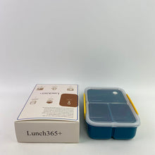 Load image into Gallery viewer, Lunch365+ Lunch boxes,Lunch Box,Bento Box Adult,Leakproof Lunch Containers for Adults/Kids/Toddler,1200ML-3 Compartments bento Lunch box with Utensil,Microwave & Dishwasher & Freezer Safe (Blue)