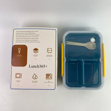 Load image into Gallery viewer, Lunch365+ Lunch boxes,Lunch Box,Bento Box Adult,Leakproof Lunch Containers for Adults/Kids/Toddler,1200ML-3 Compartments bento Lunch box with Utensil,Microwave & Dishwasher & Freezer Safe (Blue)