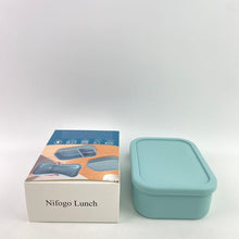 Load image into Gallery viewer, Nifogo Lunch Lunch boxes,Reusable 3 Compartment Silicone Bento Box Lunch Container for Adults and Kids - Microwave, Dishwasher and Freezer Safe - Perfect for Work, School, Picnics and On-the-Go Meals