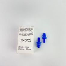 Load image into Gallery viewer, FNGXX ear plugs for swimming,Swimming Ear Plugs 1 Pairs Professional Waterproof Reusable Silicone Earplugs for Swimming Surfing Snorkeling Showering Bathing Suitable for 14+ and Adult