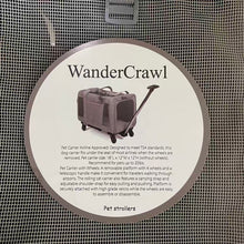 Load image into Gallery viewer, WanderCrawl Pet strollers,Cat Dog Carrier with Wheels Airline Approved Rolling Pet Carrier with Telescopic Handle and Shoulder Strap, Grey