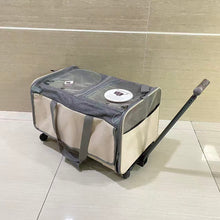Load image into Gallery viewer, WanderCrawl Pet strollers,Cat Dog Carrier with Wheels Airline Approved Rolling Pet Carrier with Telescopic Handle and Shoulder Strap, Grey