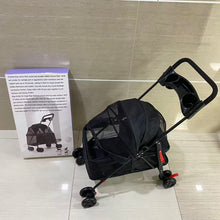 Load image into Gallery viewer, TerraPede Pet strollers,Pet Stroller for Large Dogs up to 110lbs, Large Pet Stroller for Multiple Pets, All-Terrain with Adjustable Handle & Mesh Dual-Window, 1680D Waterproof Oxford Fiber