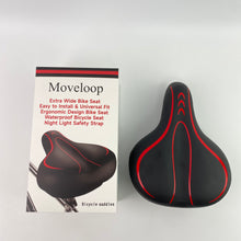 Load image into Gallery viewer, Moveloop Bicycle saddles,Oversized Bike Seat, Comfortable Bike Seat - Universal Replacement Bicycle Saddle - Waterproof Leather Bicycle Seat with Extra Padded Memory Foam - Bicycle Seat for Men/Women