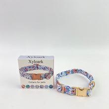 Load image into Gallery viewer, Xyloark Collars for pets,Unique Style Paws Dog Collar With Metal Buckle - Red Rose Flower Gift, Durable Cute for Small Medium Large Boys Girls Dogs