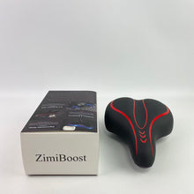 Load image into Gallery viewer, ZimiBoost Bicycle saddles,Oversized Bike Seat, Comfortable Bike Seat - Universal Replacement Bicycle Saddle - Waterproof Leather Bicycle Seat with Extra Padded Memory Foam - Bicycle Seat for Men/Women