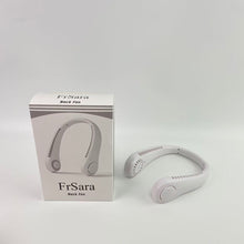 Load image into Gallery viewer, FrSara Neck Fan,Cooling Neck Fan, 5-Speed, USB Rechargeable Bladeless Hands-Free Portable Lightweight Quiet LED Display Indoor Outdoor Birthday Xmas Gift Men Women Summer Travel (Classic White)
