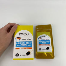 Load image into Gallery viewer, RWZG Instant coffee - 100% Caffeine, Mold Free, Low Acid Arabica Beans for On-the-Go Energy - Hot or Cold Rich Taste Single Serve Travel Packets
