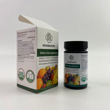 Load image into Gallery viewer, NEWBELOVED Dietary food supplements, 32 Super Foods, Whole Food Supplement, Greens, Fruit, Vegetables, Mushrooms & Probiotics, Rich in Antioxidants & Phytonutrients, 60 Count