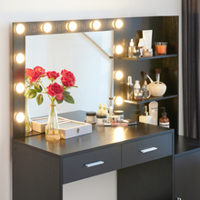 Load image into Gallery viewer, ZWYO HOSIMU Vanity Desk with Mirror and Lights