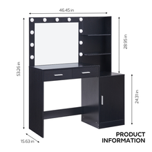 Load image into Gallery viewer, ZWYO HOSIMU Vanity Desk with Mirror and Lights