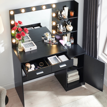 Load image into Gallery viewer, ZWYO HOSIMU Vanity Desk with Mirror and Lights