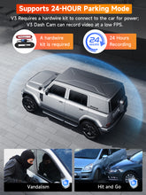 Load image into Gallery viewer, 3 Channel 4K Dash Cam with 5GHz WiFi & APP Control, 2.5K+1080P+1080P Front Inside and Rear, Triple Dash Camera with 64GB Card, 24 Hours Parking Mode, Loop Recording, Night Vision