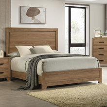 Load image into Gallery viewer, ZWYO HOSIMU Walnut / Chestnut 3pc Set Queen Size Bed 2x Nightstands Panel HB Bedroom Set