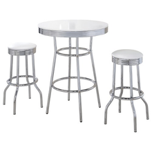 Load image into Gallery viewer, ZWYO HOSIMU 3-piece Round 1950s Bistro Pub Bar Table Set