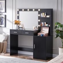 Load image into Gallery viewer, ZWYO HOSIMU Vanity Desk with Mirror and Lights