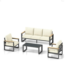 Load image into Gallery viewer, ZWYO HOSIMU All-Weather 4-Piece Ultra Aluminum Patio Furniture Set