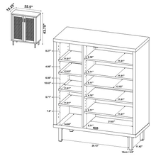 Load image into Gallery viewer, ZWYO HOSIMU Natural Oak 2-door Storage Accent Cabinets