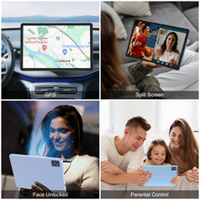 Load image into Gallery viewer, BAIWOYER Latest Android 15 Tablet, 128GB ROM+16GB RAM+1TB Expand, 10.1 inch Tablet, 5G WiFi, T606 Octa-Core, 3- Camera , Incell IPS Screen, 8000mAh, Tablet with Keyboard, case, stylus, Dual speakers
