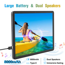 Load image into Gallery viewer, BAIWOYER Latest Android 15 Tablet, 128GB ROM+16GB RAM+1TB Expand, 10.1 inch Tablet, 5G WiFi, T606 Octa-Core, 3- Camera , Incell IPS Screen, 8000mAh, Tablet with Keyboard, case, stylus, Dual speakers
