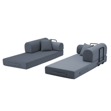 Load image into Gallery viewer, ZWYO HOSIMU Convertible Sleeper Sofa Bed with Cylindrical Pillow
