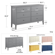Load image into Gallery viewer, ZWYO HOSIMU 6 Drawer Dresser
