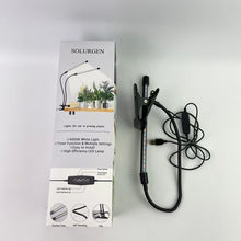 Load image into Gallery viewer, SOLURGEN Lights for use in growing plants,LED Grow Light,6000K Full Spectrum Clip Plant Growing Lamp with White Red LEDs for Indoor Plants,5-Level Dimmable,Auto On Off Timing 4 8 12Hrs
