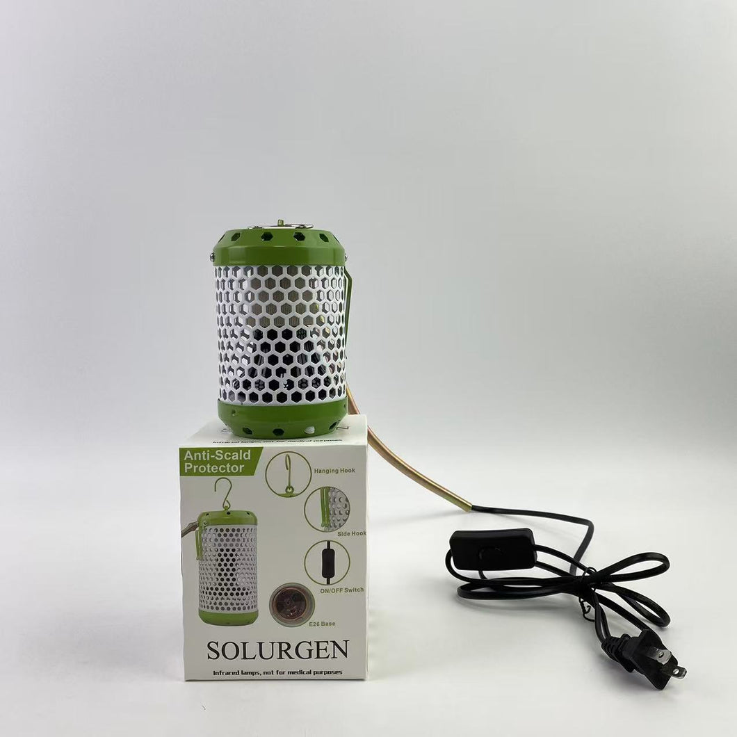 SOLURGEN Infrared lamps, not for medical purposes,Reptile Heat Lamp Bulb Fixture - Ceramic Heat Emitter with Anti-Scald Lampshade Heater Guard Protector Covers Reptile Heat Lamp for Bearded Dragon Snake (Large)