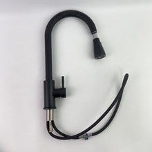 Load image into Gallery viewer, UKYORE Taps for washstands,Black Kitchen Faucets, Kitchen Faucet with Pull Down Sprayer, High Arc Single Handle Stainless Steel Sink Faucets 1 or 3 Hole, Classic Kitchen Sink Faucets for Farmhouse Camper Laundry Bar
