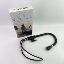 Load image into Gallery viewer, UKYORE Taps for washstands,Black Kitchen Faucets, Kitchen Faucet with Pull Down Sprayer, High Arc Single Handle Stainless Steel Sink Faucets 1 or 3 Hole, Classic Kitchen Sink Faucets for Farmhouse Camper Laundry Bar
