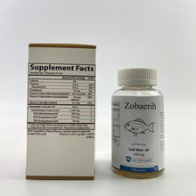 Load image into Gallery viewer, Zobaerih Cod liver oil - Cod Liver Oil, Omega-3s + A &amp; D3, Wild-Caught Norwegian Arctic Cod-Liver Oil, Sustainably Sourced Nordic Fish Oil Liquid, Green Apple
