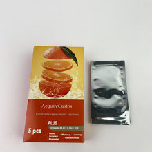 Load image into Gallery viewer, AcquireCustos Electrolyte replacement solutions - Tangy Orange Post Workout and Recovery 5 Pack Hydration Packets - Travel Hydration Powder - No Sugar, No Calories

