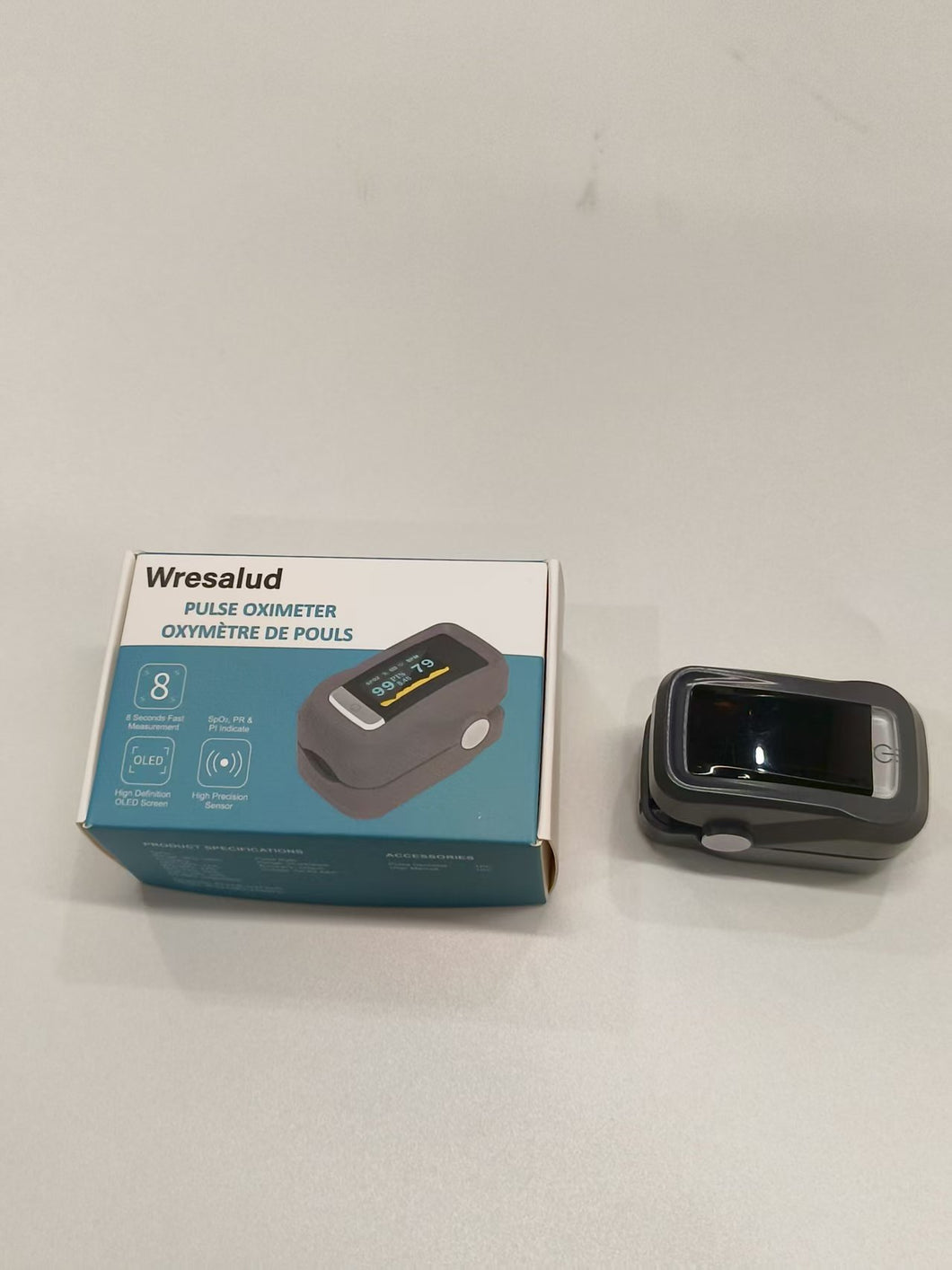 Wresalud Pulse Oximeter Finger Blood Oxygen Monitor OLED display