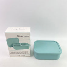 Load image into Gallery viewer, Nifogo Lunch Lunch boxes,Reusable 3 Compartment Silicone Bento Box Lunch Container for Adults and Kids - Microwave, Dishwasher and Freezer Safe - Perfect for Work, School, Picnics and On-the-Go Meals
