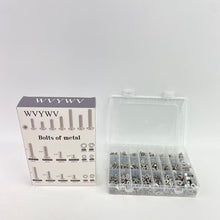 Load image into Gallery viewer, WVYWV  Bolts of metal,351Pcs Machine Screws Nuts and Bolts Assortment Kit, # 6-32# 8-32# 10-24 Phillips Pan Head Assorted 304 Stainless Steel Bolts Nuts Flat Washers Bolts with Case

