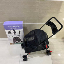 Load image into Gallery viewer, TerraPede Pet strollers,Pet Stroller for Large Dogs up to 110lbs, Large Pet Stroller for Multiple Pets, All-Terrain with Adjustable Handle &amp; Mesh Dual-Window, 1680D Waterproof Oxford Fiber

