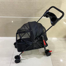 Load image into Gallery viewer, TerraPede Pet strollers,Pet Stroller for Large Dogs up to 110lbs, Large Pet Stroller for Multiple Pets, All-Terrain with Adjustable Handle &amp; Mesh Dual-Window, 1680D Waterproof Oxford Fiber
