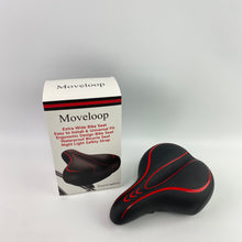 Load image into Gallery viewer, Moveloop Bicycle saddles,Oversized Bike Seat, Comfortable Bike Seat - Universal Replacement Bicycle Saddle - Waterproof Leather Bicycle Seat with Extra Padded Memory Foam - Bicycle Seat for Men/Women
