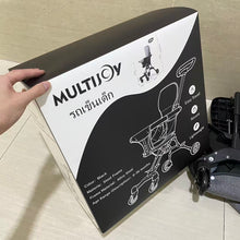 Load image into Gallery viewer, MULTIJOY รถเข็นเด็ก,Lightweight and Compact Stroller with One Hand Easy Fold, Adjustable Handles and Soft Ride Wheels, Black
