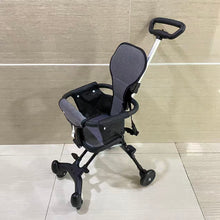 Load image into Gallery viewer, MULTIJOY รถเข็นเด็ก,Lightweight and Compact Stroller with One Hand Easy Fold, Adjustable Handles and Soft Ride Wheels, Black
