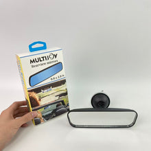 Load image into Gallery viewer, MULTIJOY Rearview mirrors,9.6'' Anti Glare Rear View Mirror with Suction Cup, Stick on Universal Inside Rearview Blue Mirror with Realistic Flat Wide Angle Mounted on Windshield for Car Auto Truck SUV Van (245mm)

