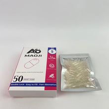 Load image into Gallery viewer, MAOJI Gelatin capsules, empty, for pharmaceuticals,Empty Gelatin Capsules - (50 Count) Very Small Empty Capsules Ideal for DIY Filling - Gel Caps
