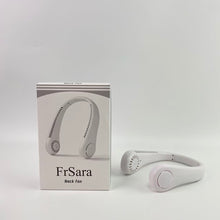 Load image into Gallery viewer, FrSara Neck Fan,Cooling Neck Fan, 5-Speed, USB Rechargeable Bladeless Hands-Free Portable Lightweight Quiet LED Display Indoor Outdoor Birthday Xmas Gift Men Women Summer Travel (Classic White)
