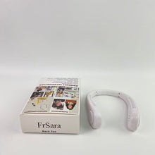 Load image into Gallery viewer, FrSara Neck Fan,Cooling Neck Fan, 5-Speed, USB Rechargeable Bladeless Hands-Free Portable Lightweight Quiet LED Display Indoor Outdoor Birthday Xmas Gift Men Women Summer Travel (Classic White)
