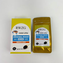 Load image into Gallery viewer, RWZG Instant coffee - 100% Caffeine, Mold Free, Low Acid Arabica Beans for On-the-Go Energy - Hot or Cold Rich Taste Single Serve Travel Packets
