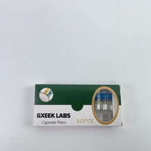 Load image into Gallery viewer, GXEEK LABS Cigarette filters 10 PCS Glass Reusable TlPS for Rolls Papers , with Cleaning Brush
